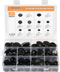 182pcs Auto Body Black Plastic Hole Plug Button and Flush Mount Sheet Metal by Woodzdon