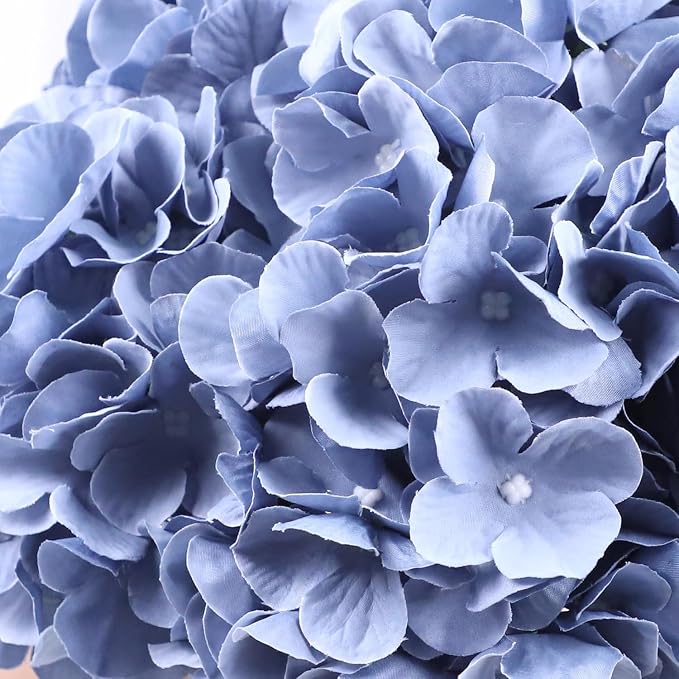 AVIVIHO 105PCS Dusty Blue Fake Flowers Hydrangea Artificial Flowers Bulk Silk - Image 5