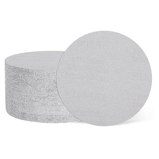 HARFINGTON 50 Pcs 5 Inch Sanding Disc 400 Grit White Aluminum Oxide | Hook and by HARFINGTON