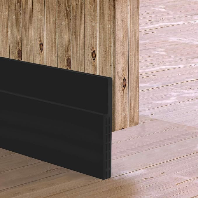 Huge Gap Door Draft Stopper, 3.4" W x 39" L Widened Rubber Door Sweep, Noise & by Sysmie