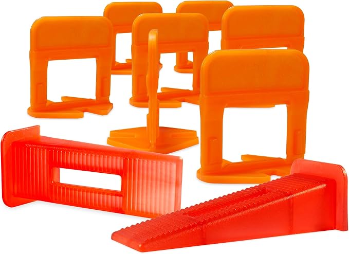 Tile Leveling System – 300 Tile Spacers & 300 Reusable Wedges – Perfect by EMAISTORE