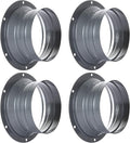 4 PCS 4 Inch Duct Connector Flange Inlet Fitting Metal Straight Pipe Flange by ZOEYES