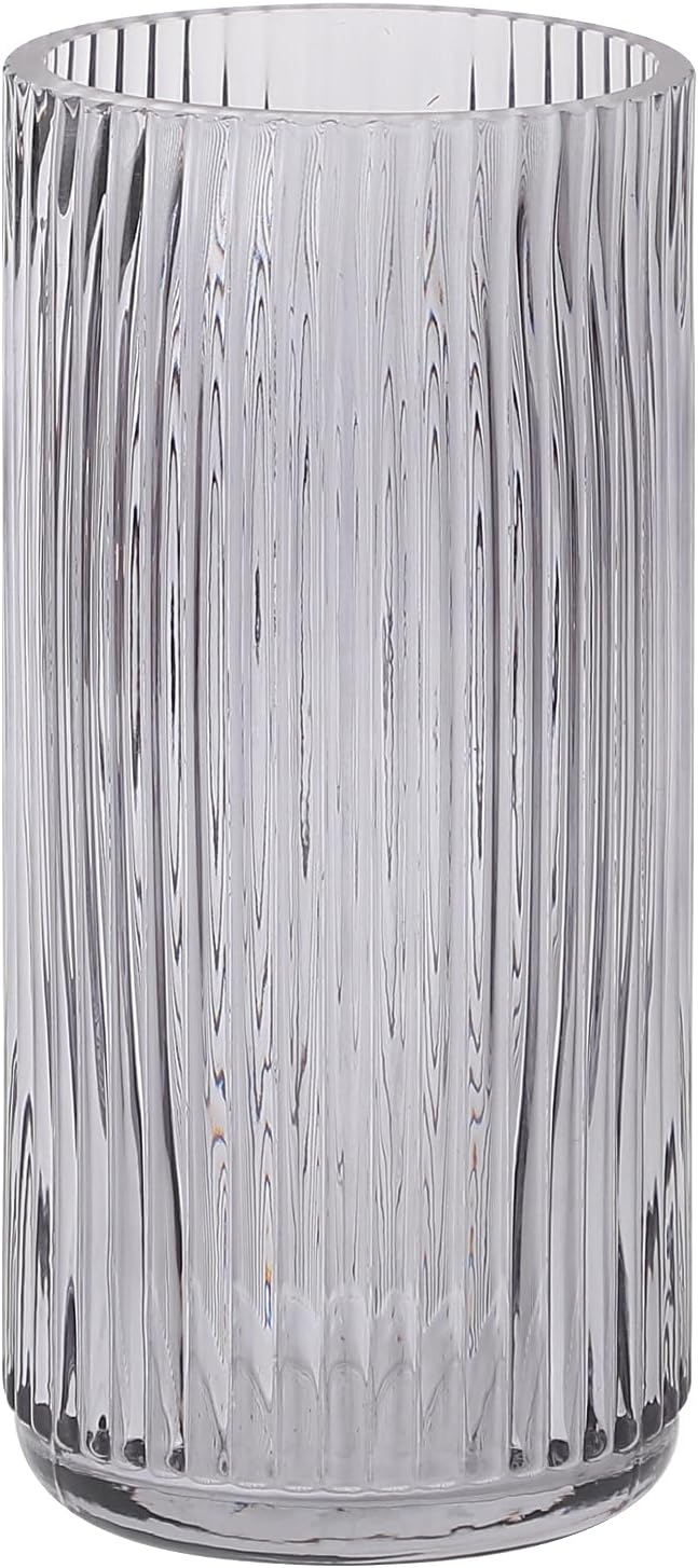 Ribbed Glass Vase, Flower Vases by MARTAGE
