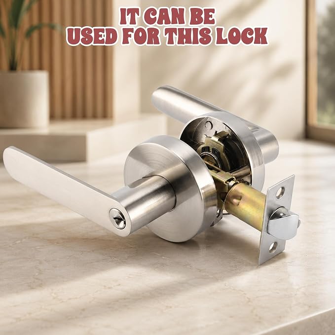 Door Latch Adjustable 2-3/8'' or 2-3/4'' Door Lock Replacement Parts | 90 - Image 3