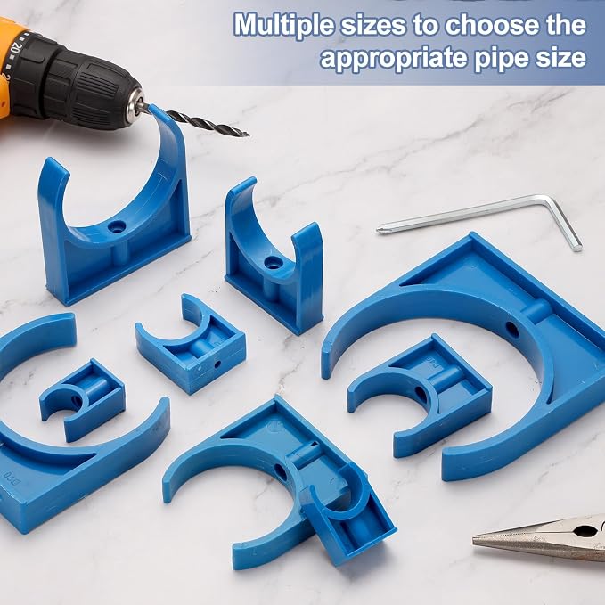 uxcell 2 Pcs PVC Water Pipe Clamps Clips, 110mm ID U-Shaped Water Pipe Buckles - Image 4