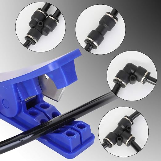 Air Line Tubing Kit, 1/4 Inch OD x 32.8 Feet Polyurethane PU Tube and Push to - Image 6
