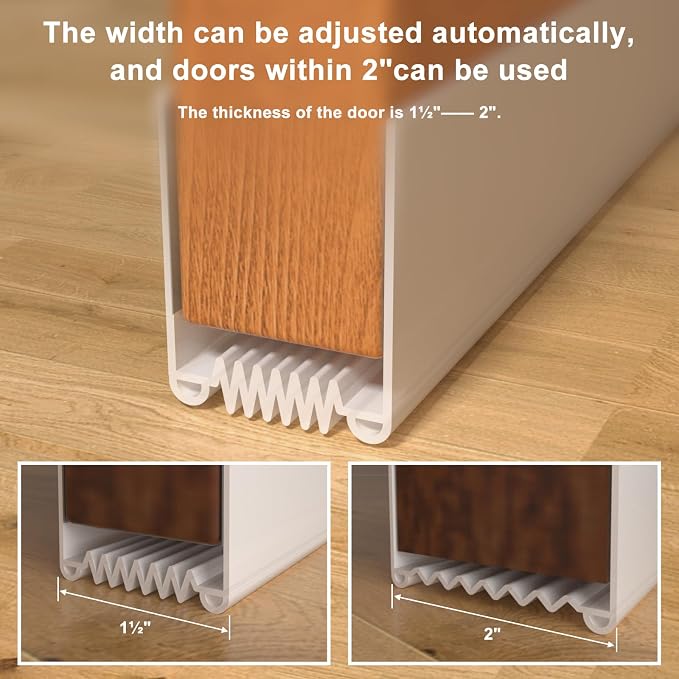 Door Draft Stopper, 36” Length Cuttable Weather Stripping Door Seal, Strong - Image 3