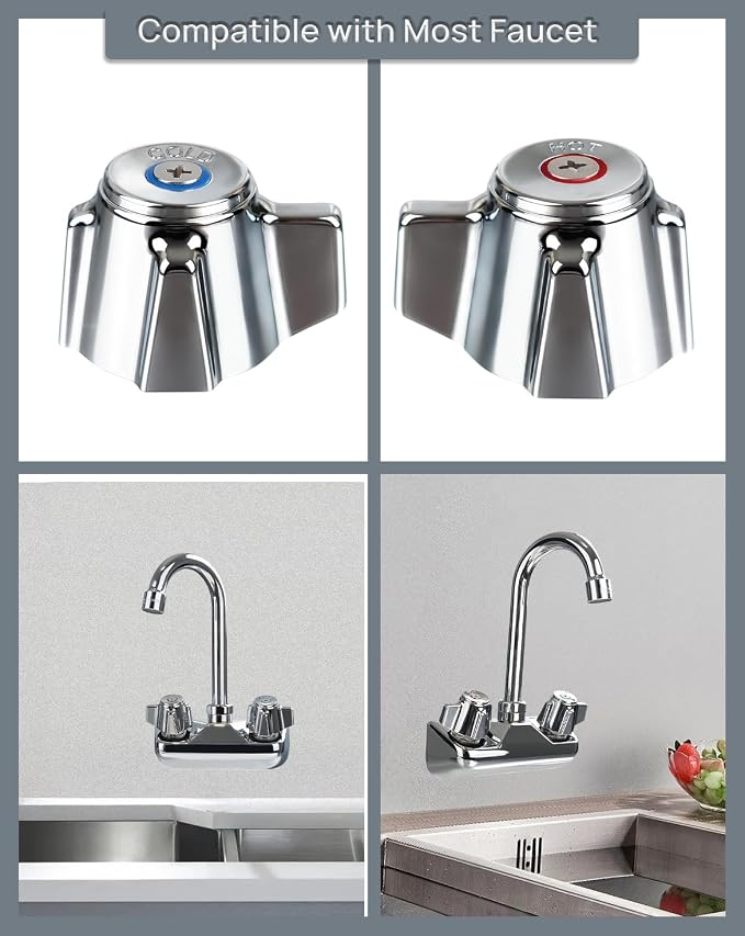 Commercial Faucet Handle Replacement Kit Outdoor Faucet Handles 0.43 Round Stem - Image 6