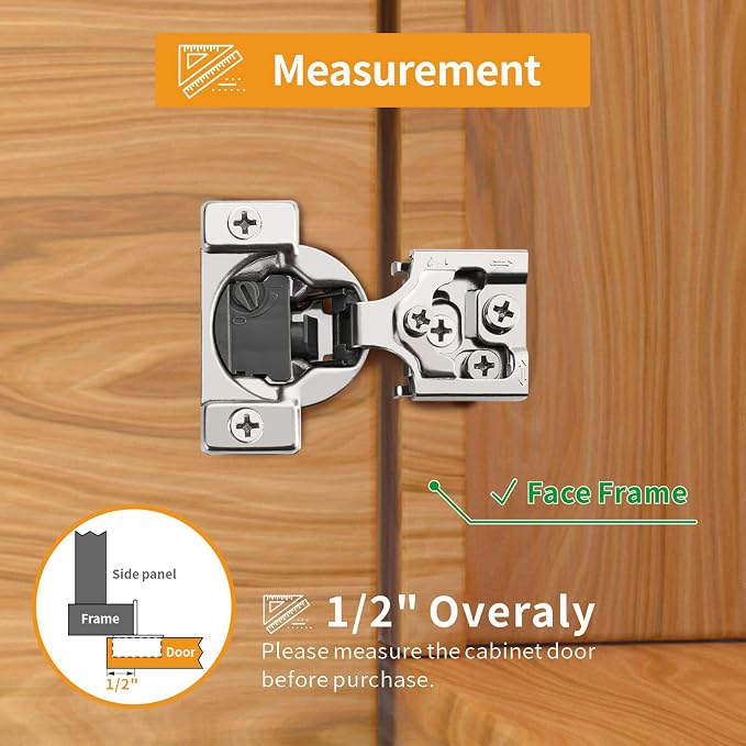10 Pack 1/2" Overlay 4D Soft Close Concealed Hinges - Image 7
