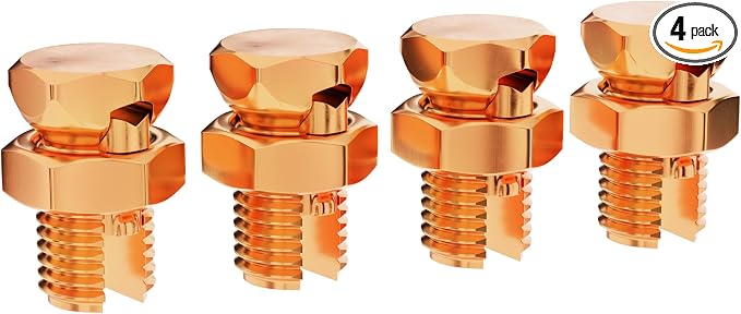 THE CIMPLE CO 4 Pack, Size #4 Copper Split-Bolt Connectors 4 AWG by THECIMPLECO