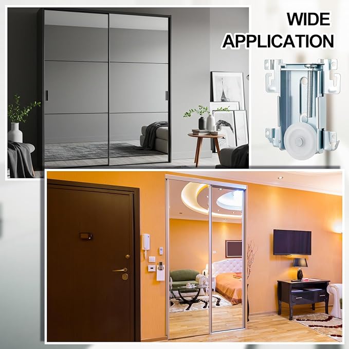 Therwen 4 Pcs 1-7/16 Inch Sliding Mirror Closet Door Roller Assembly Closet - Image 6