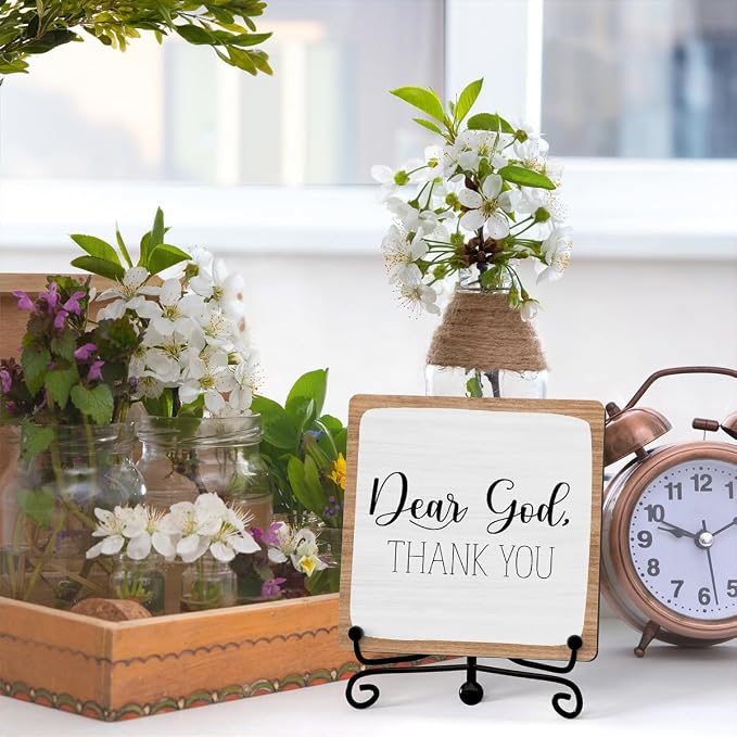 Home Decor, Farmhouse Shelf Table Decor, Christian Office Home Décor Accents - Image 3