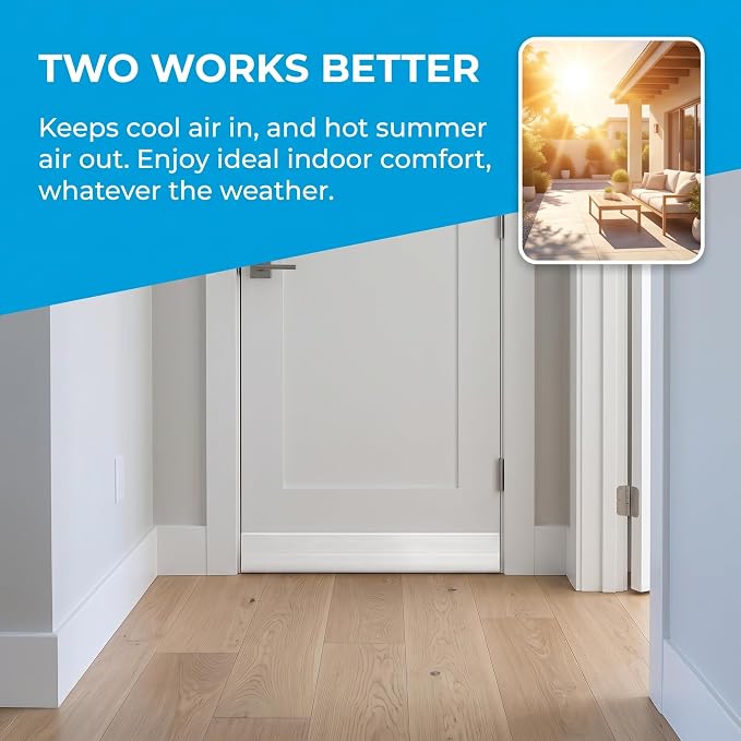 Suptikes 2 Pack Door Draft Stopper，Door Sweep - Image 2