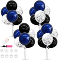 TONIFUL 4 Set Black Blue Silver Balloon Stand Balloon Centerpiece by TONIFUL