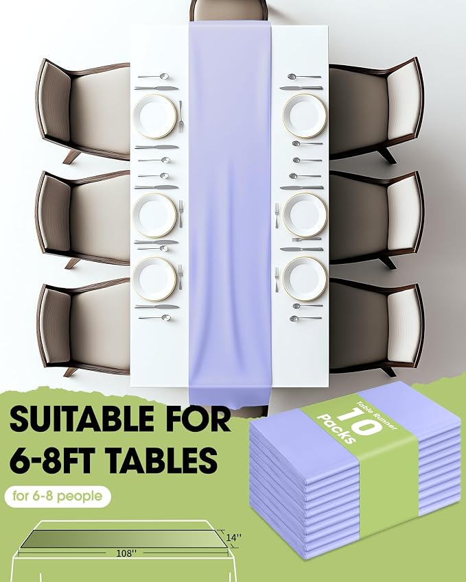 Pureegg Lilac Plastic Table Runners - Image 5