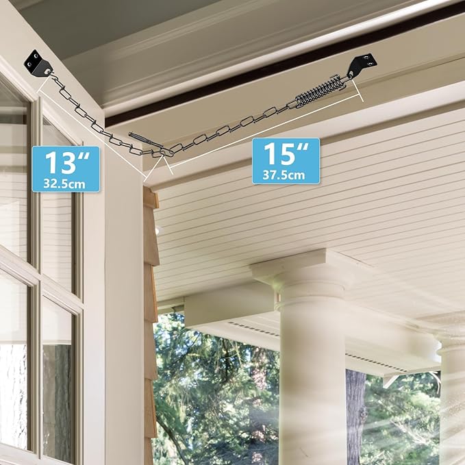 Screen Door Chain for Door Spring 2 Pack Storm Door Closer for Wind Safety | - Image 2