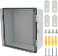 Junction Box, Hinged Grey Clear Cover IP67 Waterproof ABS Project Box by Otdorpatio