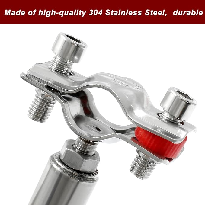 2 Pcs 1/2inch Adjustable Ceiling Pipe Support Stainless Steel Bracket | OD Pipe - Image 5