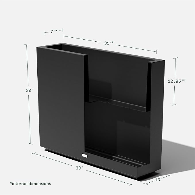 Veradek Block Series Span Planter + Arrow Privacy Screen Set, Balcony or Garden - Image 4