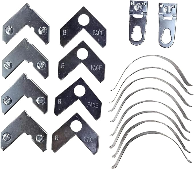 18PCS Silver Metal Photo Frame Hardware Accessories L Shaped Angle Bracket Flat by Unknown