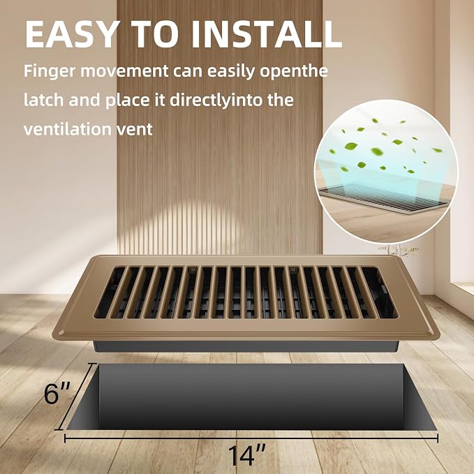 Floor Register 6x14, 6 Pack Floor Vent Covers - Image 3