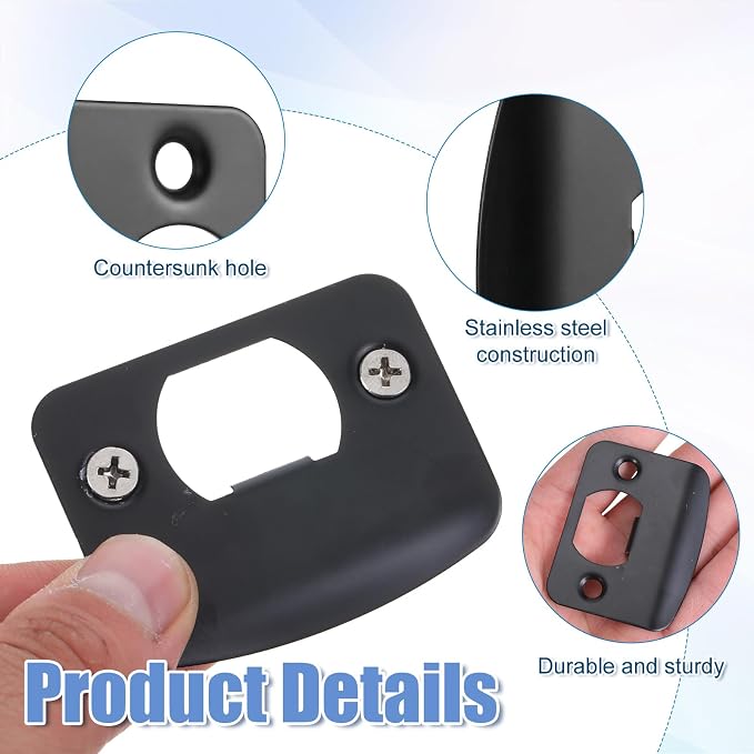 Door Strike Plate 2-1/4" x 1-3/4" - Image 3