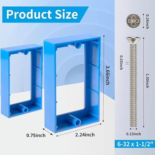 12PCS 3/4 Inch Single Gang Outlet Box Extender | Electric Outlet Extender Box - Image 3