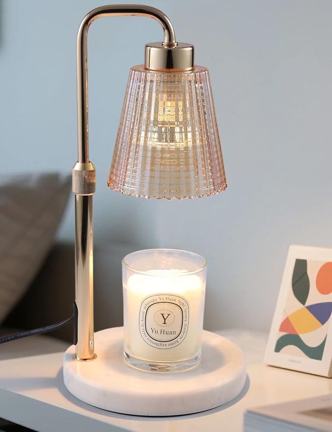 Marble Candle Warmer Lamp Green by GODONLIF
