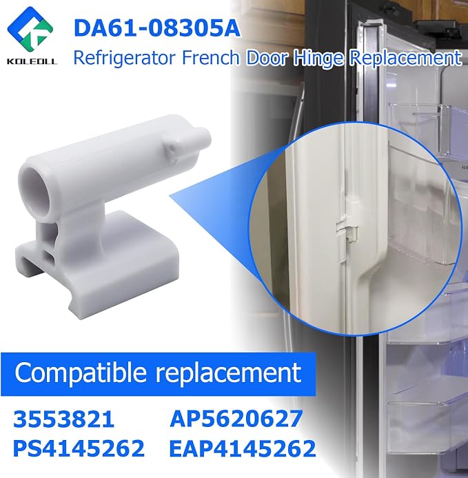 2PCS DA61-08305A Refrigerator French Door Hinge Replacement Compatible - Image 4