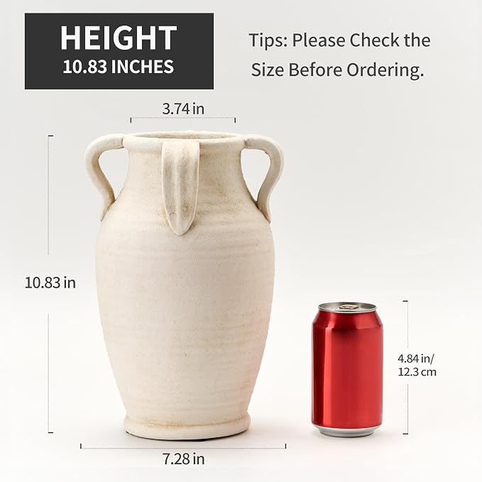 Emotionally Grounded Vase, Vaseking Large Ceramic Rustic Vase - Image 3