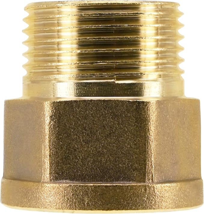 2 Pack Brass Pipe Fittings, 3/4" to 3/4" Pipe Reducer Adapter Coupler, 3/4" - Image 3