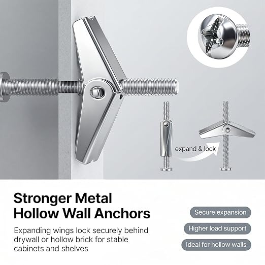 weideer 346PCS 11Sizes Drywall Anchors and Screws Assortment Kit, Toggle Bolts - Image 3