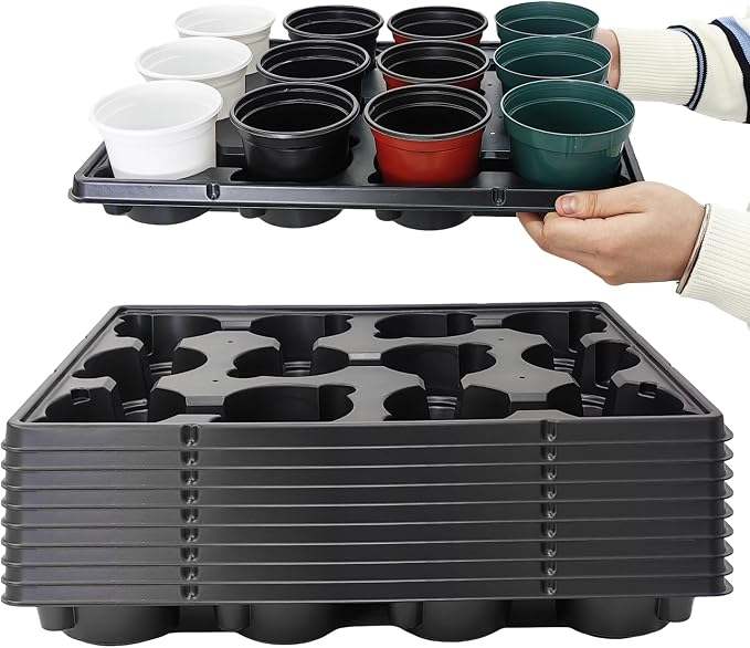 RooTrimmer 12 Cell Round Nursery Pots Trays Thickened Durable Seedling Pots by RooTrimmer