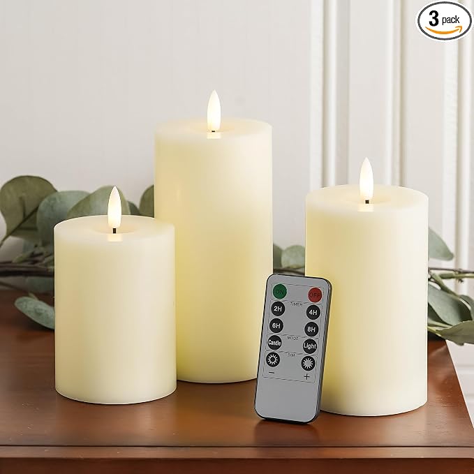 Stmarry Ivory Flameless Candles by Stmarry