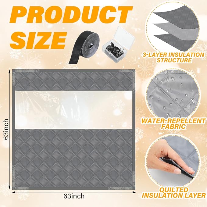 Beeveer Visible Thermal Window Attic Insulation Kit, Oxford Cotton | - Image 2