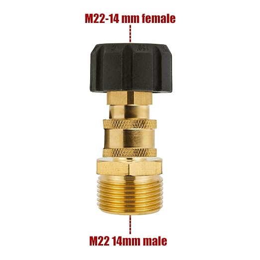 Pressure Washer Adapter Set, M22 to 1/4" Quick Connect | Gun to Wand, 5000 PSI - Image 6
