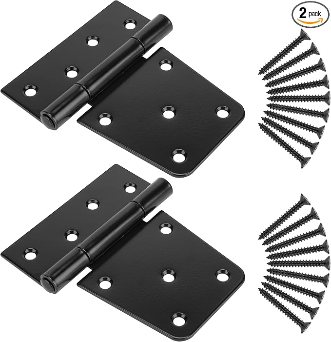 3-1/2" Heavy Duty Gate Hinges, Durable Gate Strap Hinges by SANKINS