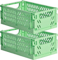 HUUSMOT 2-Pack Collapsible Plastic Storage Baskets, 9.8"x6.5"x3.8" | Pastel by HUUSMOT