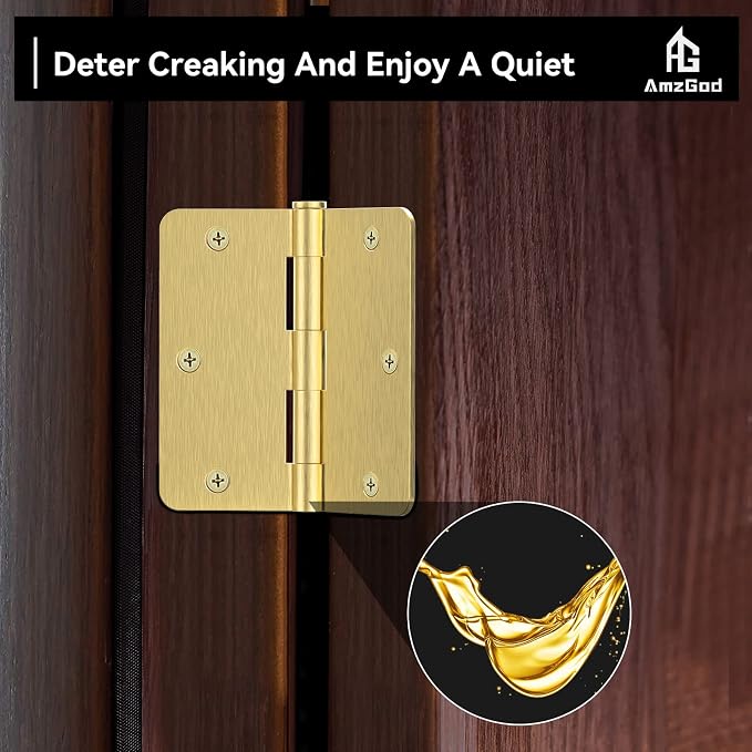 Door Hinges Satin Brass - Image 2