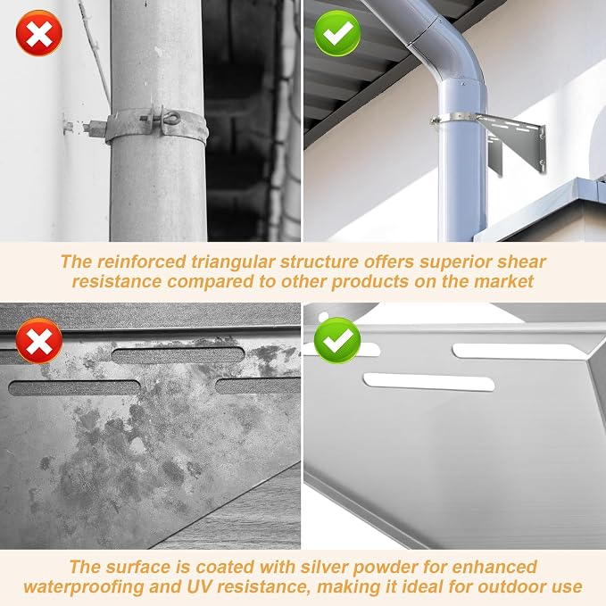 Adjustable 10" Chimney Pipe Wall Support Bracket, Fireplace Pipe Wall Bracket - Image 6