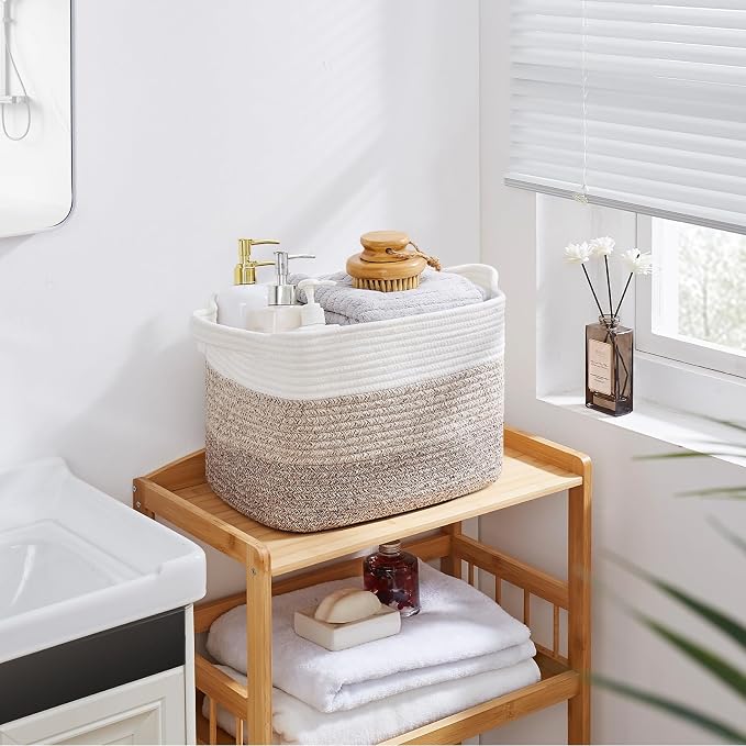 OIASKET Storage Baskets for Organizing, Woven Baskets for Shelves, Rectangle - Image 8