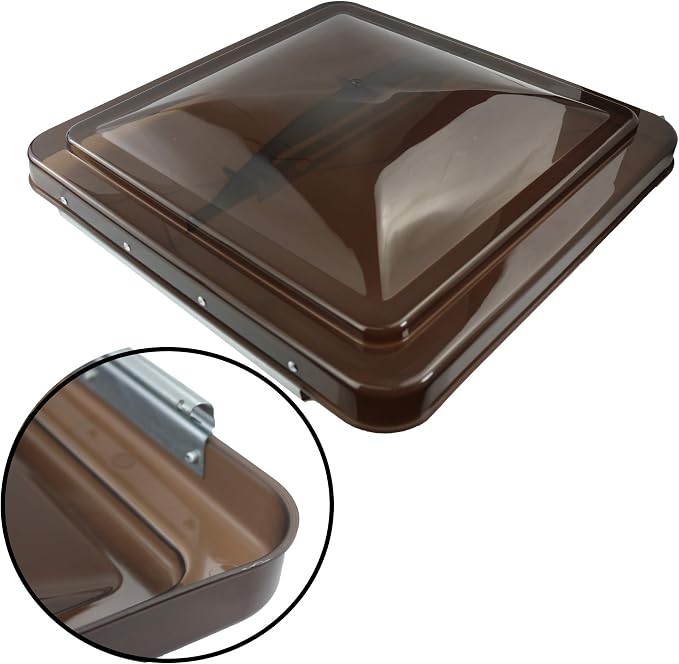 2 Packs 14 Inch RV Roof Vent Cover Universal Replacement Vent Lid Smoked - Image 2