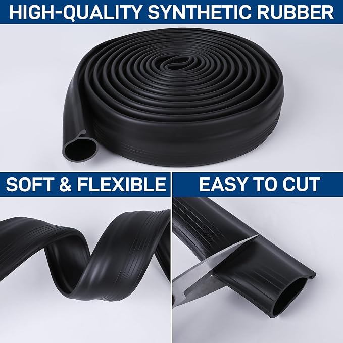 8.2FT Garage Door Bottom Seal Rubber 0.19" P Bulb Bottom Garage Weather - Image 5