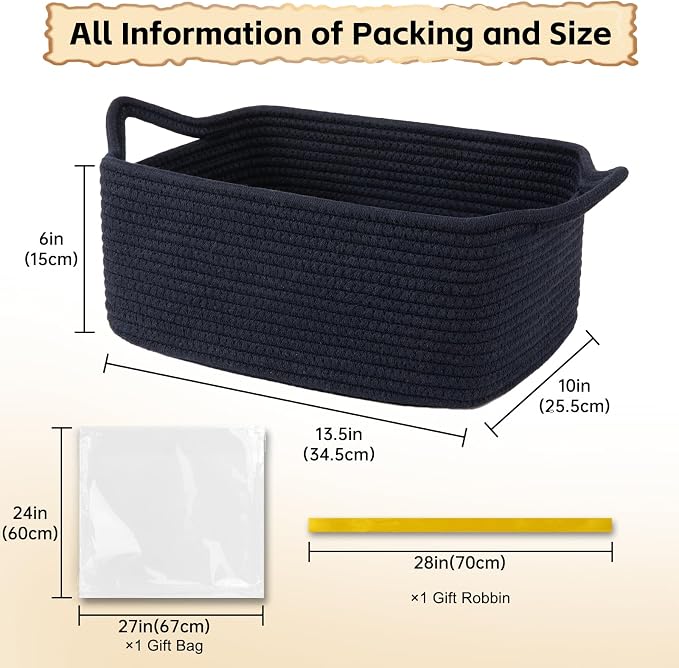OIAHOMY Woven Basket, Gift Basket Empty - Image 2