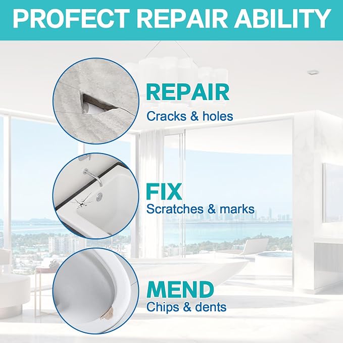 Porcelain Repair Kit, Tile and Shower Repair Kit, Waterproof and Leak-Proof - Image 2
