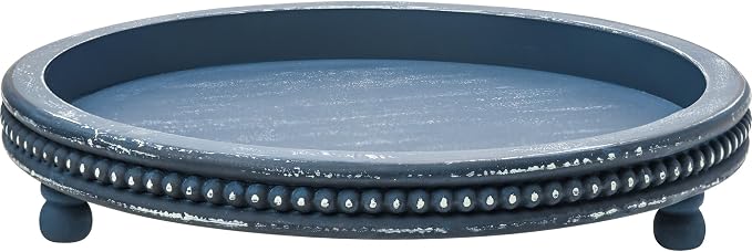 Handmade 12 Inch Decorative Tray, Small Beaded Tray Coffee Table Decor - Image 2