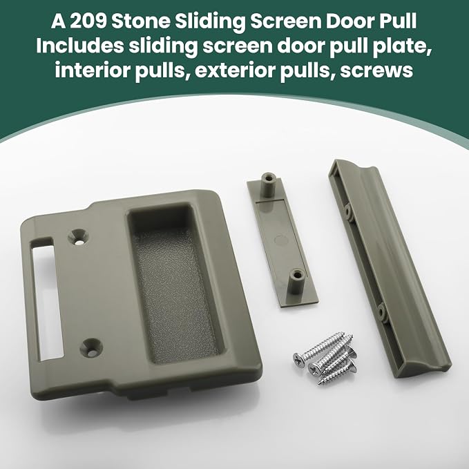 Stone Screen Hardware kit for Andersen Screen Door Handle | Sliding Screen Door - Image 4