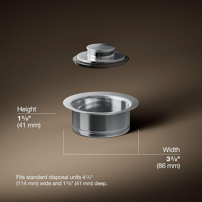 Kohler K-11352-CP Disposal Flange, Polished Chrome - Image 3