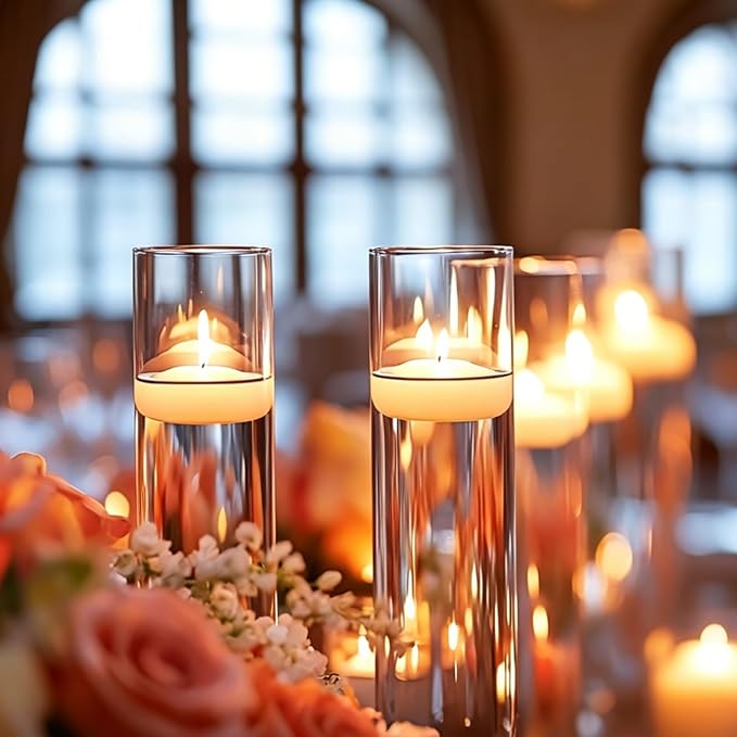 Set of 16 Pcs Glass Cylinder Vases - Image 2