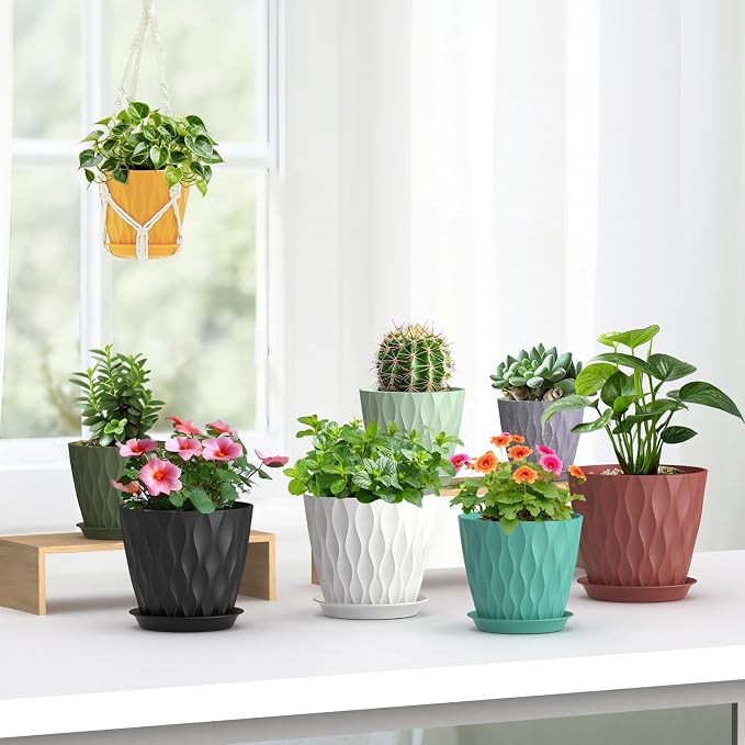 Meowell 7/6.5/6/5.5/5/4.5/4 inch Plant Pots - Image 4